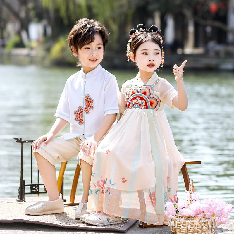 Children's ancient Hanfu Chinese -style national summer elementary school students' national performance