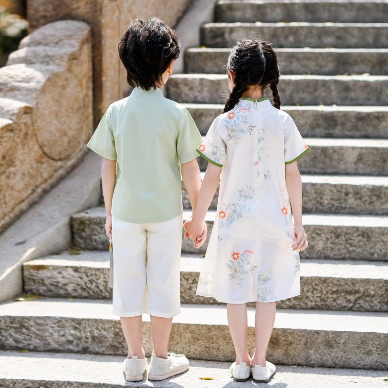 Children's ancient Hanfu Chinese -style national summer elementary school service national performance first grade