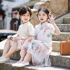 Children's ancient Hanfu Chinese -style national summer elementary school service national performance second grade