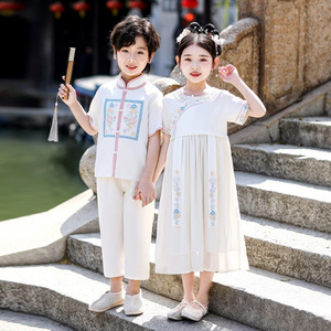 Children's ancient Hanfu Chinese style national summer kindergarten class service performance