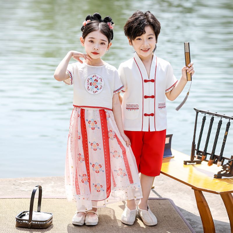 Children's ancient Hanfu Chinese style national summer kindergarten class service