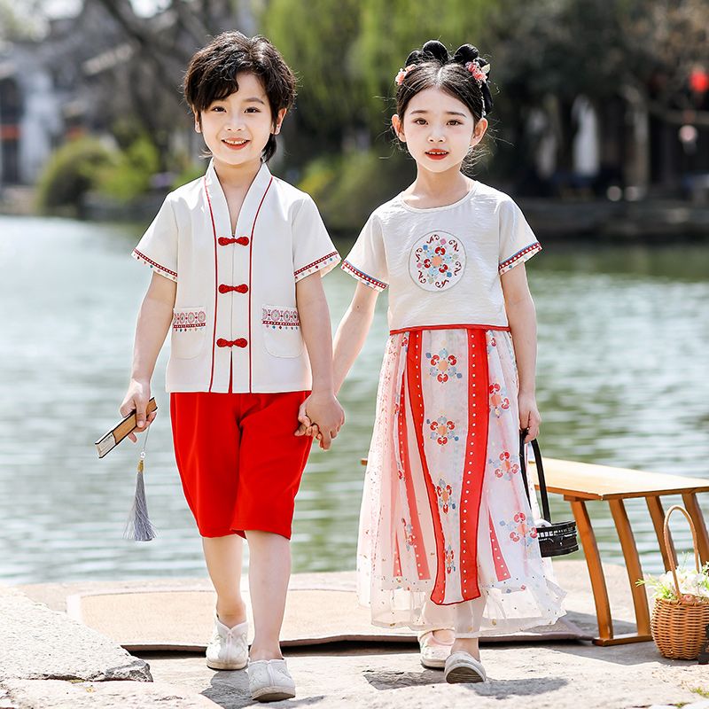 Children's ancient Hanfu Chinese style national summer kindergarten class service