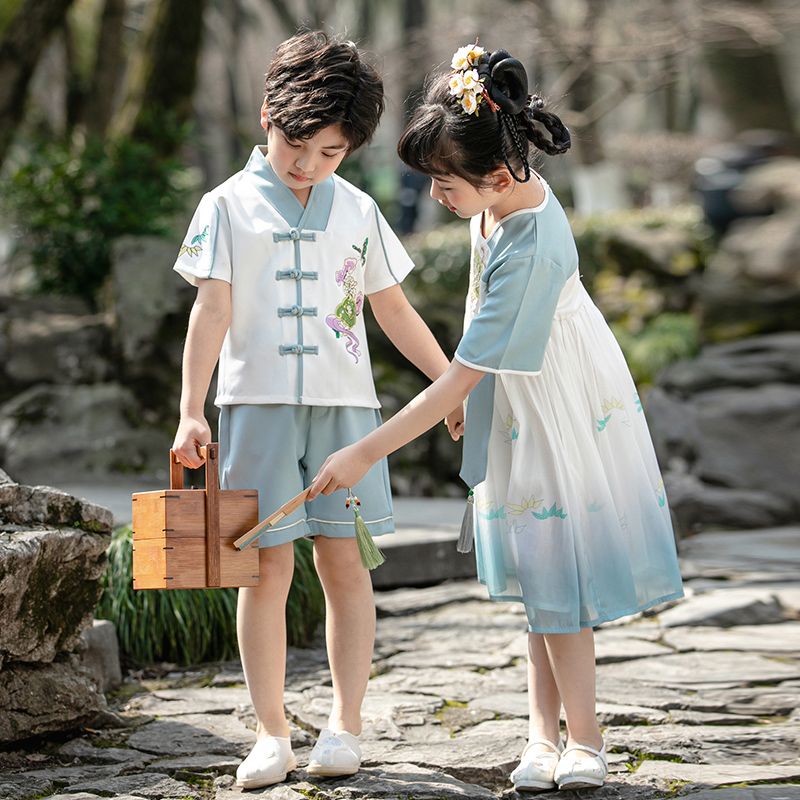 Children's ancient Hanfu Chinese -style national summer elementary school kindergarten