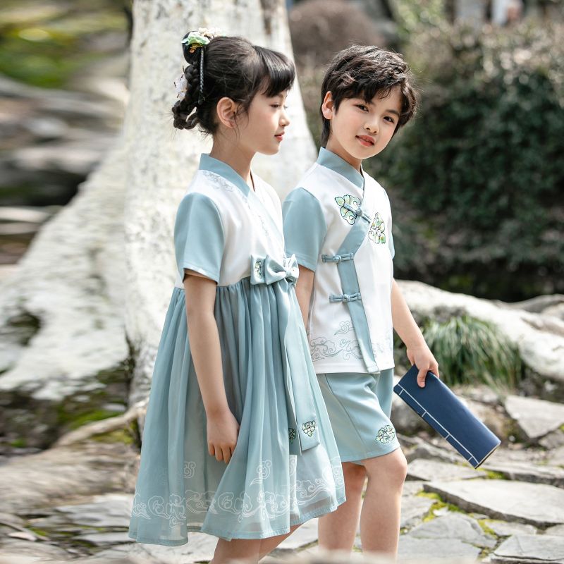 Children's ancient Hanfu Chinese -style national summer kindergarten set