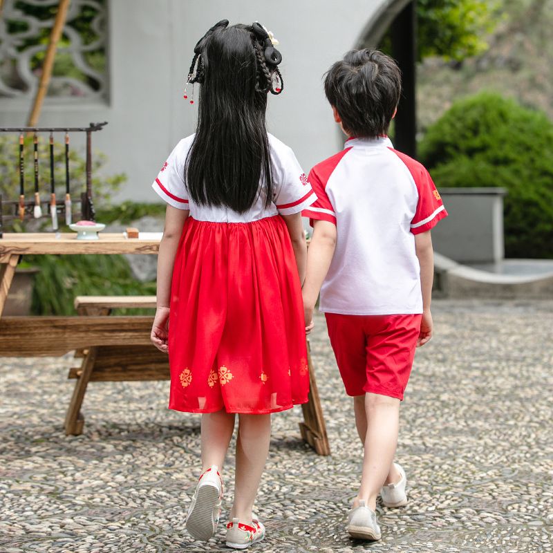 Children's ancient Hanfu Chinese -style national summer elementary school student performance suit suits