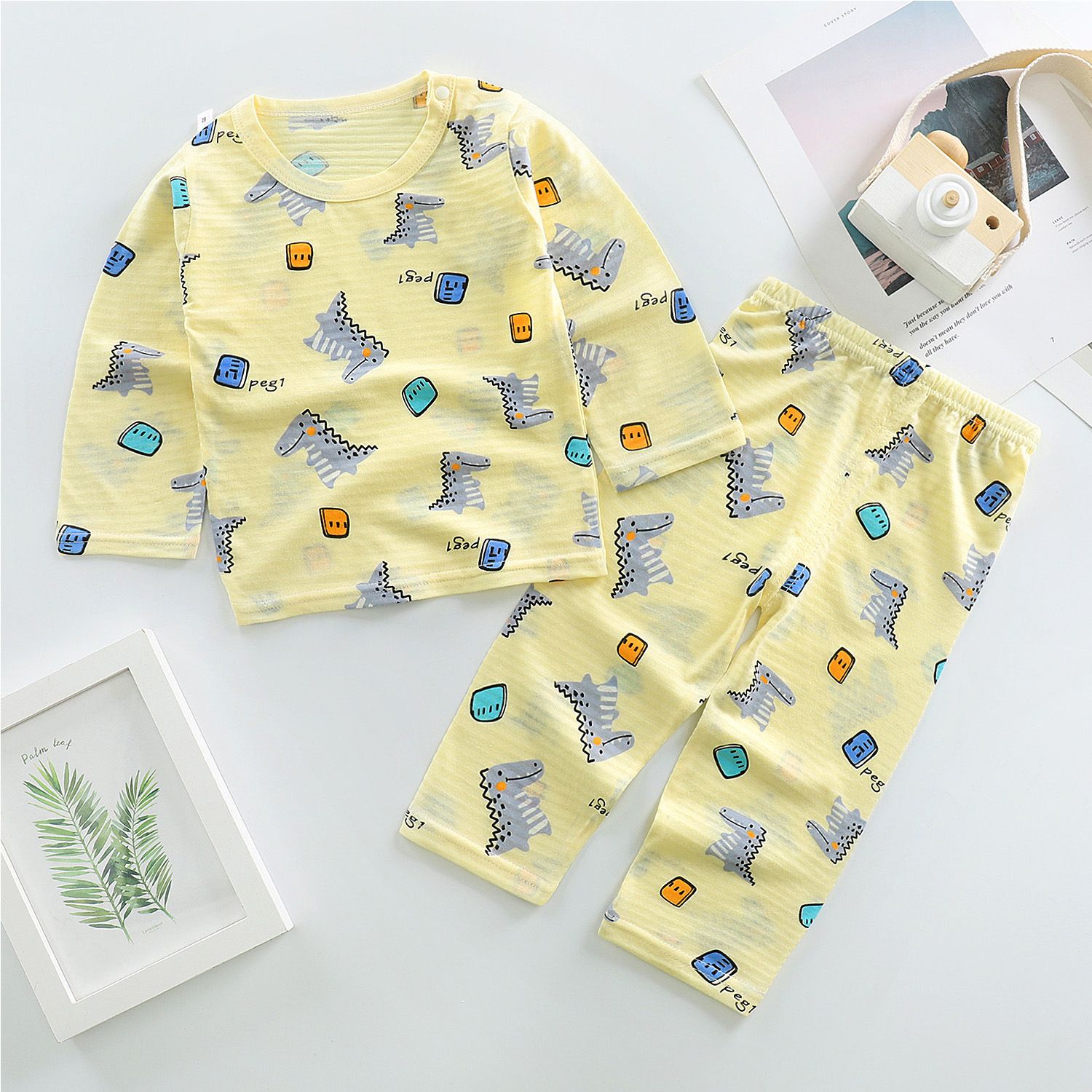 Cheapest Children Sleepwear Girls Kids Custom PajamasTwo Pieces Clothing Set Air-conditioned Homewear Set