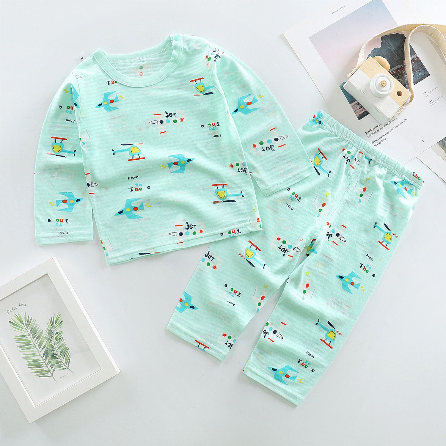 Hot Selling Wholesale Summer Children's Set Cotton 2 Pcs Girls Boys Cute Pajamas Set factory direct sale 2-6Y sleepwear suit