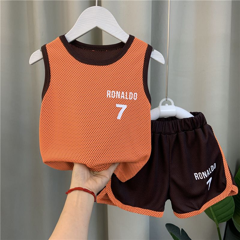 Factory direct wholesale kids Quick-dry sports clothes basketball clothes Boys summer suit T-Shirt + Shorts Set