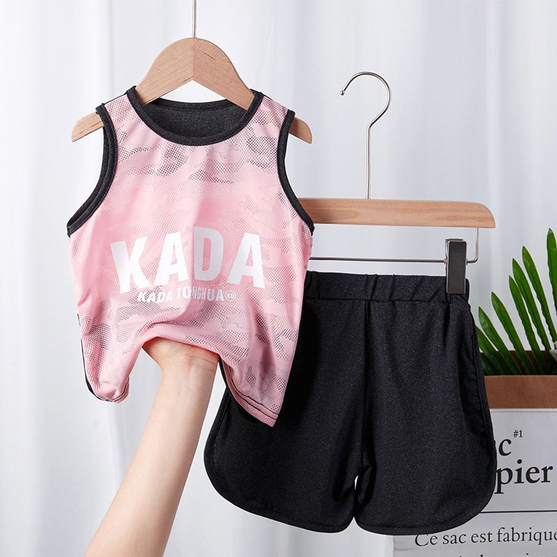 Hot Selling Wholesale suit Kids Boys Sports Jersey Basketball Running Fitness Quick Dry T-Shirts Shorts 2pcs set