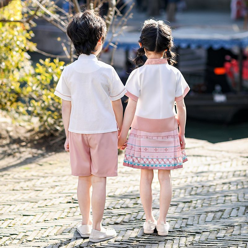 Children's ancient Hanfu Chinese -style national summer elementary school students performed third grades