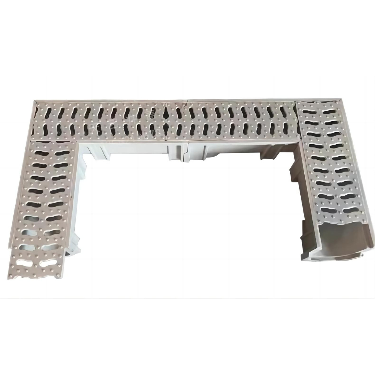 Finished composite resin drain U-channel sewer Stainless steel cover gutter