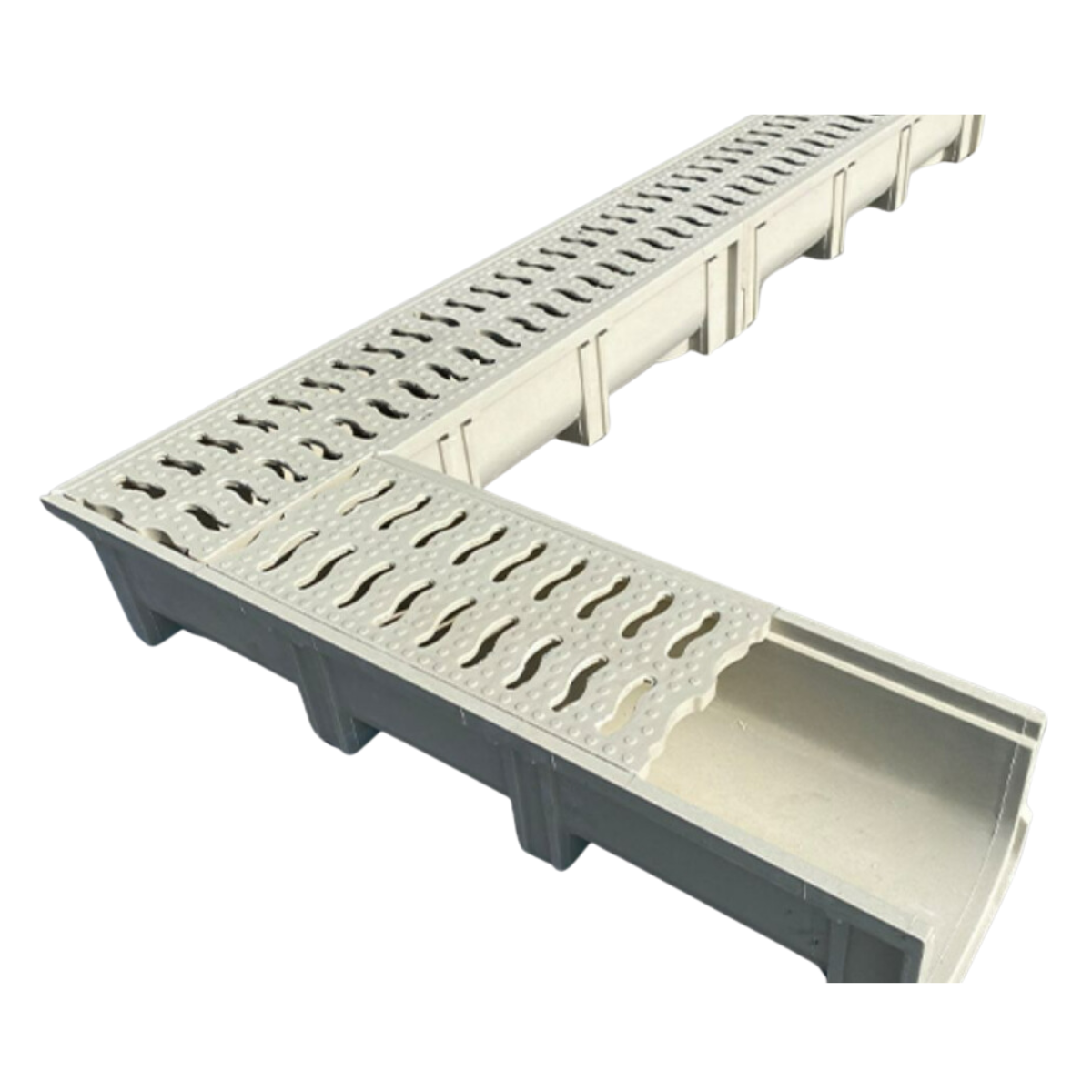 Finished composite resin drain U-channel sewer Stainless steel cover gutter