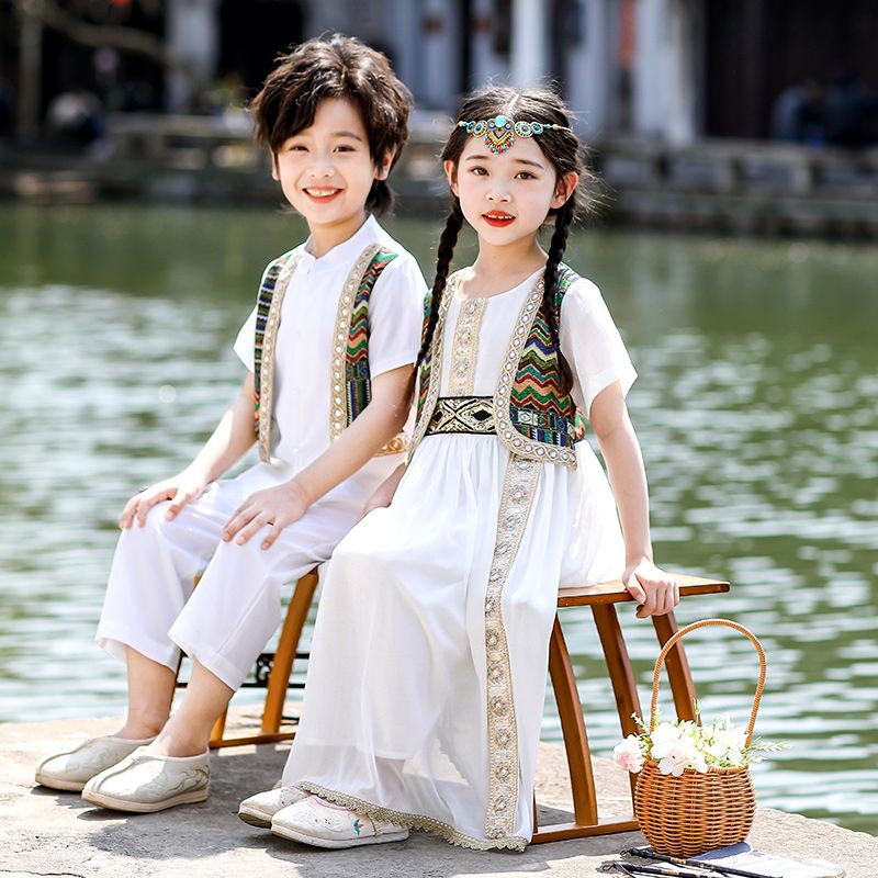 Children's ancient Hanfu Chinese -style national summer elementary school performance second grade service