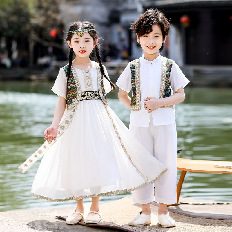 Children's ancient Hanfu Chinese -style national summer elementary school performance second grade service