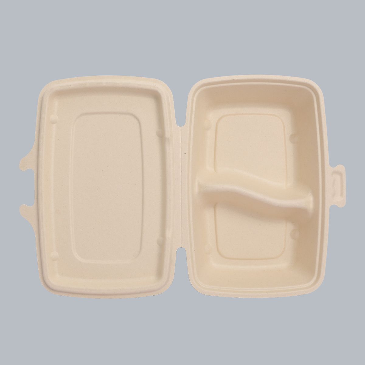 Two-compartment tableware, environmentally friendly lunch box, food container, disposable tableware, food packaging