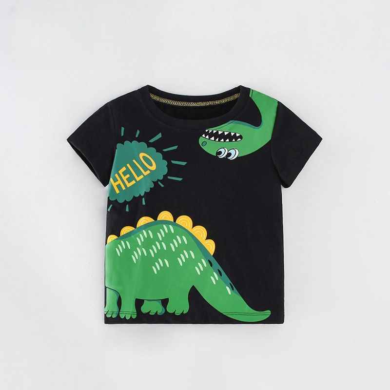 wholesale Cheap Children's T-shirt Boys Girls Cute Pattern Tops 2-6Y Summer Wear Causal clothing