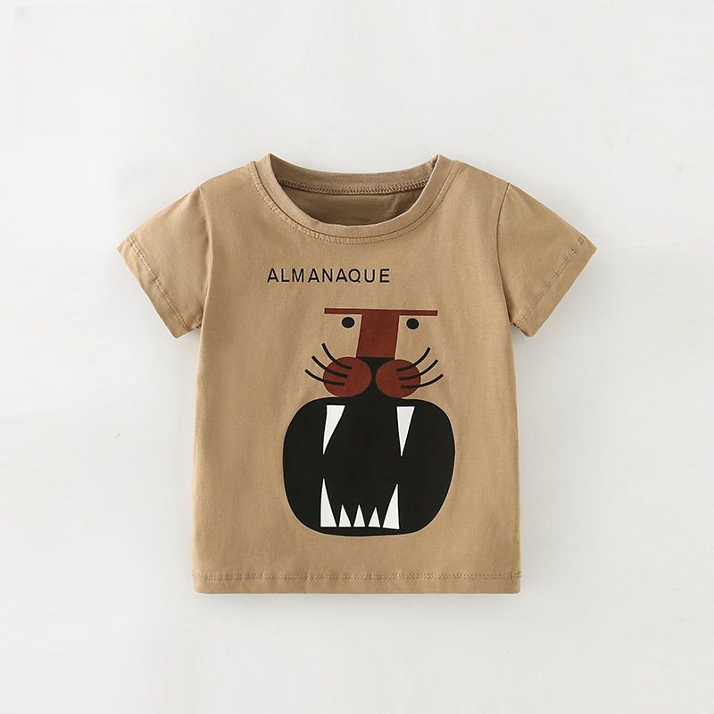 New Fashion Children Boys Girls T-shirt Summer Animals Print Singlet T-shirt Top