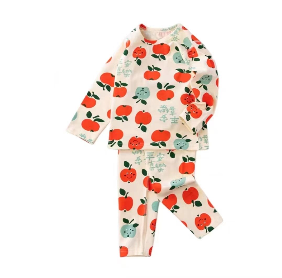 Girls 100% Pure Cotton Floral Long Pants Pajamas Summer Breathable Sleepwear Air-Conditioned Clothing For Girls