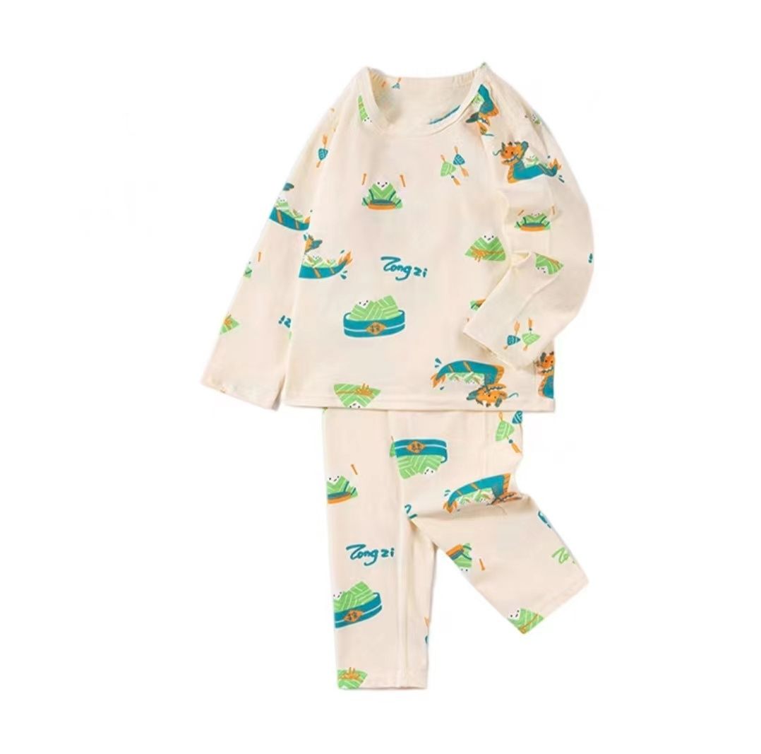 Organic Cotton Baby Kids Boys Sleepwear Pajamas Romper Clothes Set Wholesale