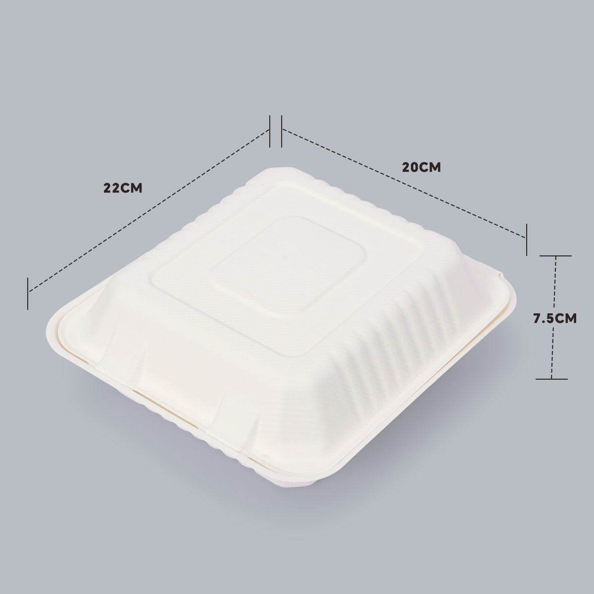 8 inch box food container disposable environmentally friendly tableware starch bamboo pulp factory wholesale