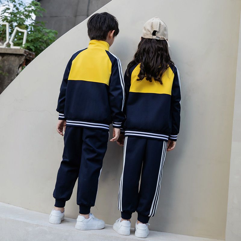 Casual sports suit closed zipper jogging suit 2 pieces of sweatshirts suitable for childrenCasual sports suits closed zipper jog