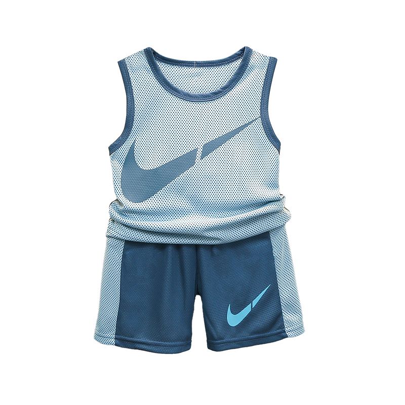 Wholesale Summer Baby Boys Sports Suit Children Vest Shorts Set Casual Jerseys Quick Dry