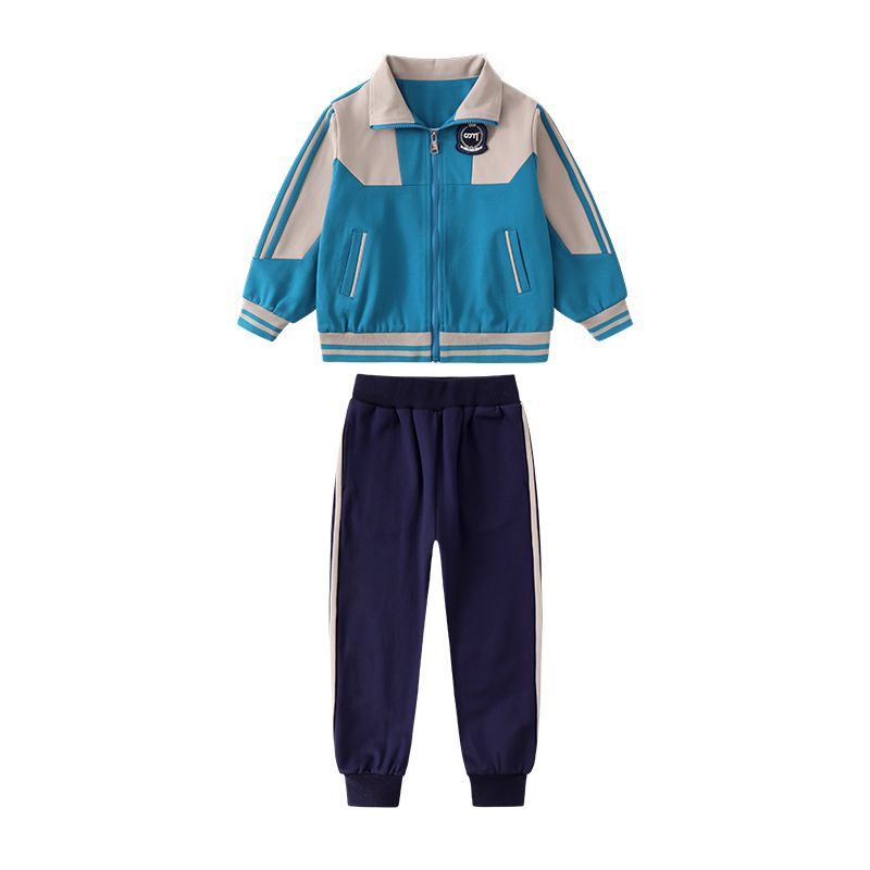 Leisure sports suite closed zipper jogging uniform set 2 skirt and shirt suitable for primary school students first grade