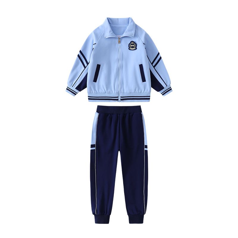 Leisure sports suite closed zipper jogging uniform set 2 skirt shirts suitable for second grade primary school students