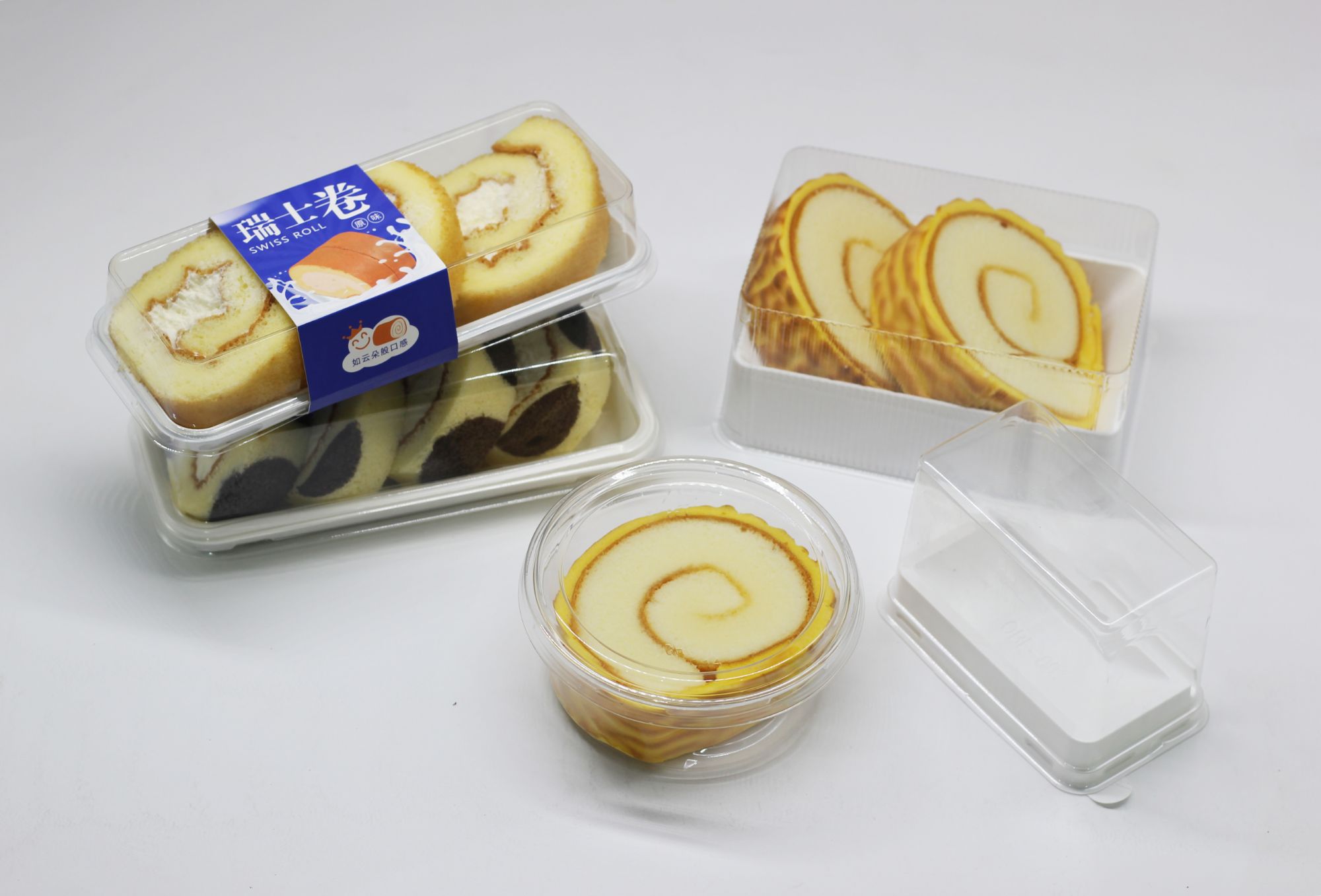 Charcuterie Boxes with Clear Lid Pastry Boxesfor double Cake Slice Cake roll Dessert to Go Containers