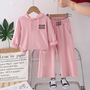 Children Suit Spring Baby Girls Boys Fashion Cute Comfort Casual Outdoor Sport Two Piece Knitted Set Long sleeve and pants suit