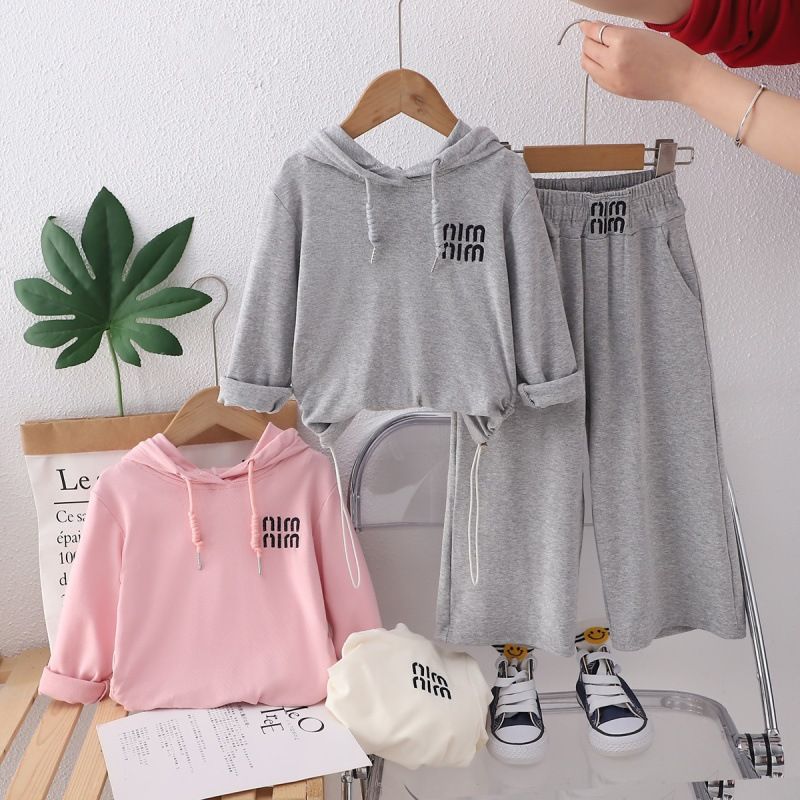 Children Suit Spring Baby Girls Boys Fashion Cute Comfort Casual Outdoor Sport Two Piece Knitted Set Long sleeve and pants suit