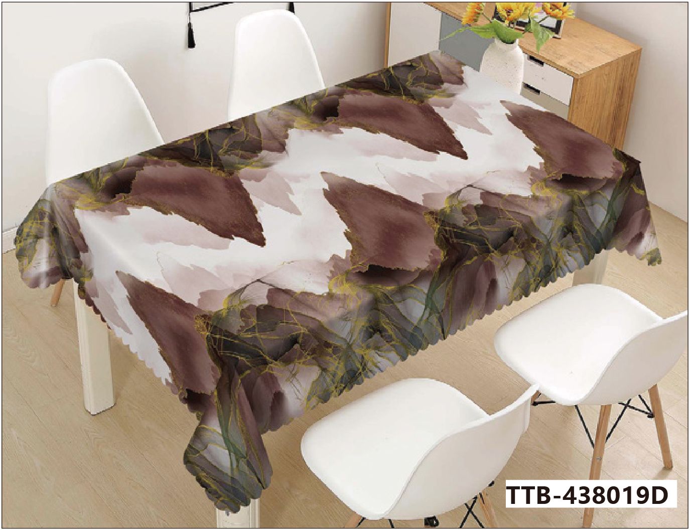 High Quality Customized Printing Vinyl Tablecloth Waterproof Table Cloth PVC Tablecloth With Polyester