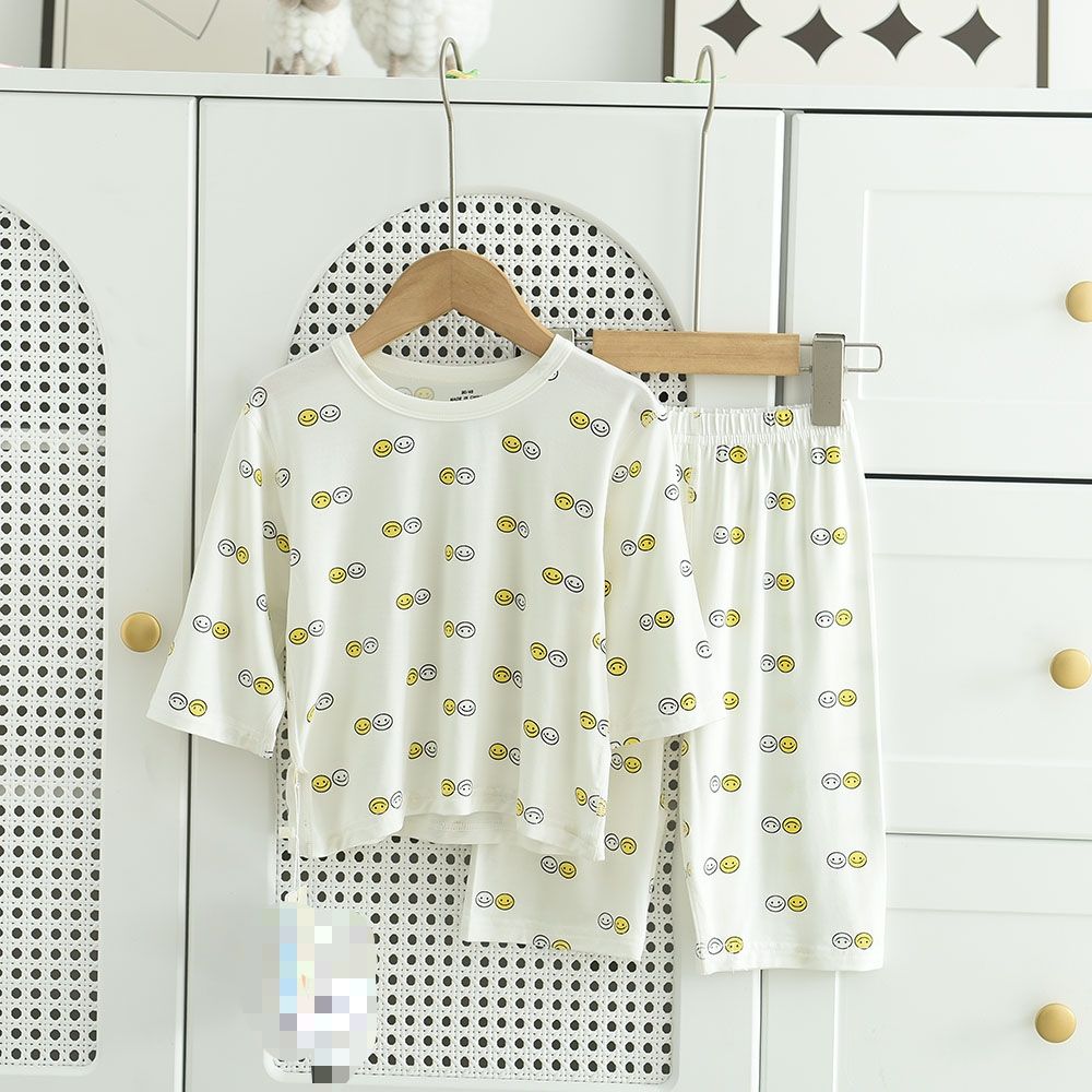 Summer Boys Pajamas Night Wear Mid- Sleeve Pjs Two Piece Kids Pyjamas Little Girls Pajamas Set