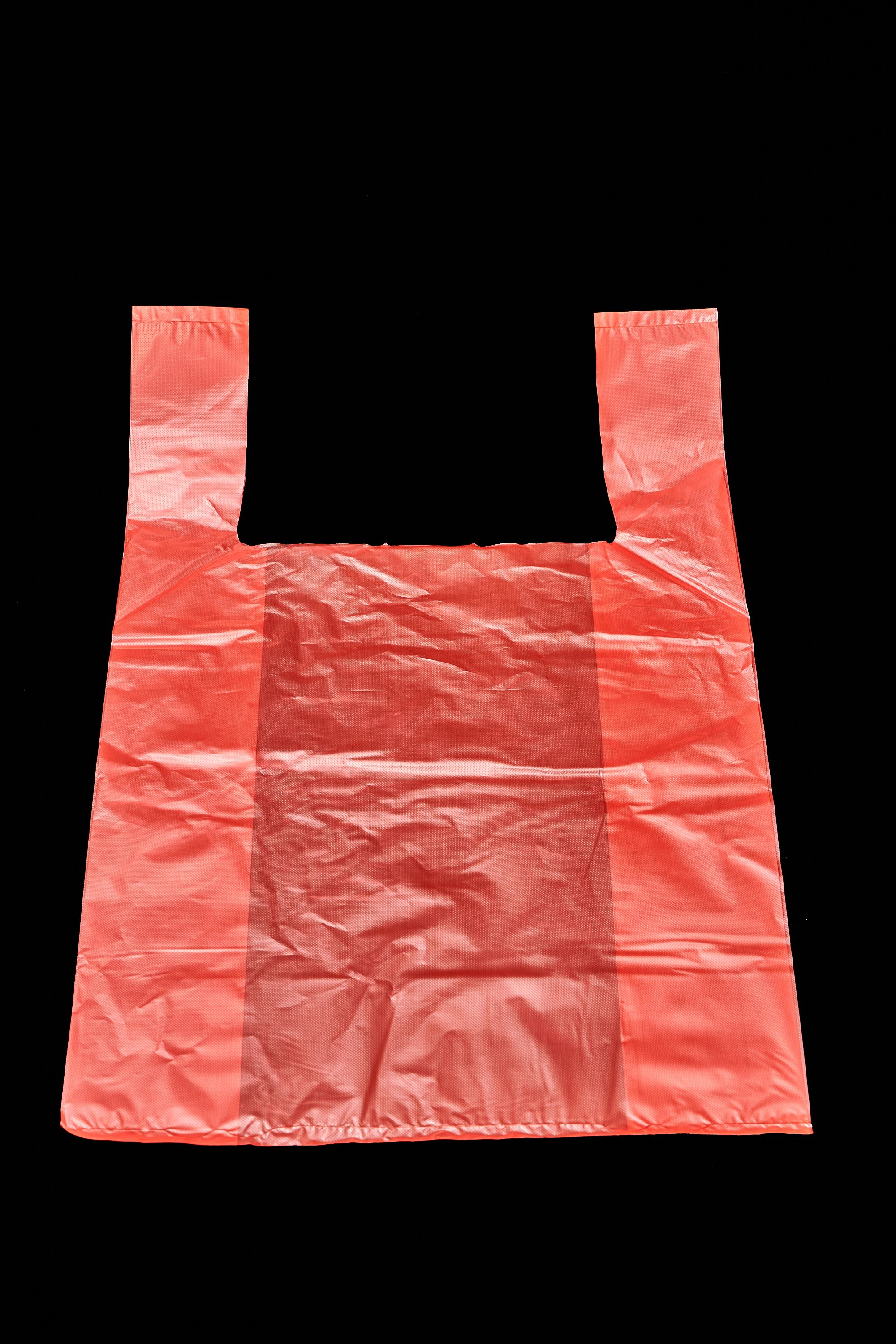 Plastic Supermarket Rolling Vest Handle Bag Food Package Bag on Roll Paper Core