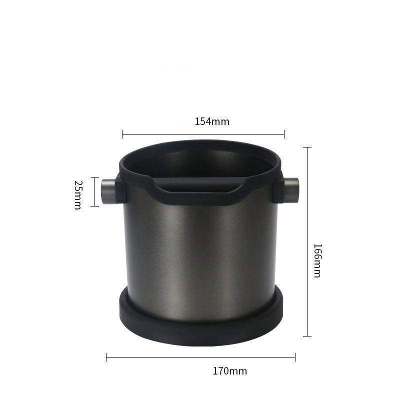 Matt Black Desk Top Coffee Bin Matt Black Knock Box