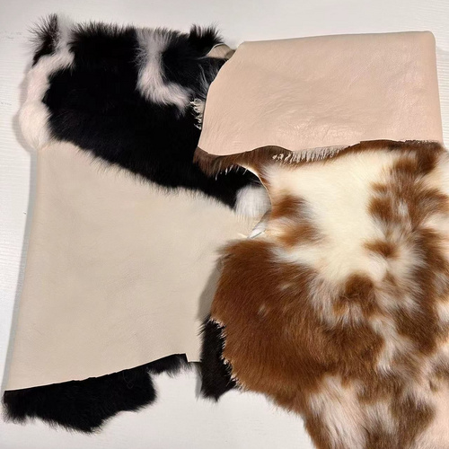 FUR TOSCANA sheep skin smooth coated skin straight hair Multicoloured fur