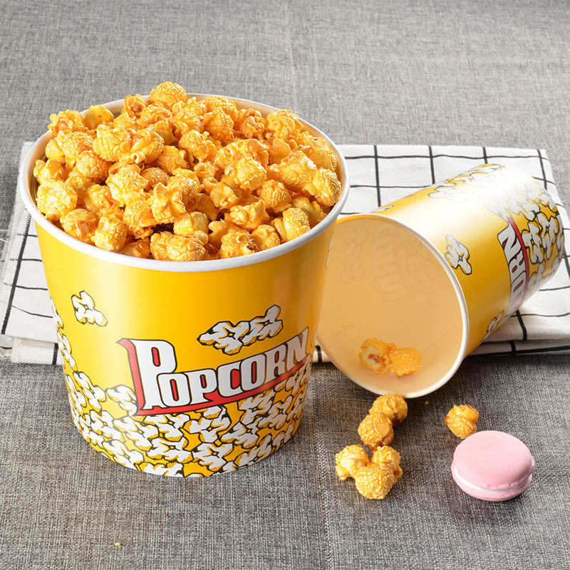 Custom Cheap Disposable Cardboard Pop Corn Open-Top Containers Boxes