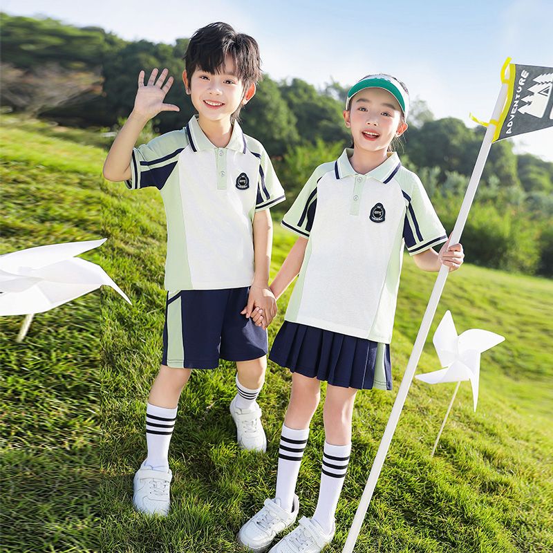 Leisure activity track set The complete zipper sports jogging uniform set sports 2 pieces are suitable for elementary school stu