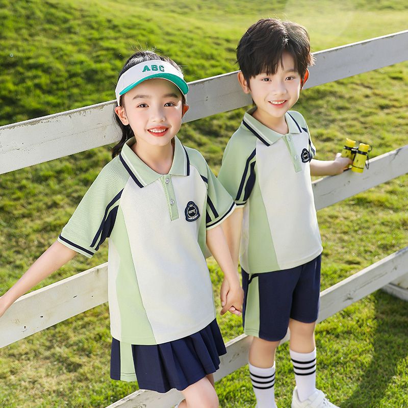 Leisure activity track set The complete zipper sports jogging uniform set sports 2 pieces are suitable for elementary school stu