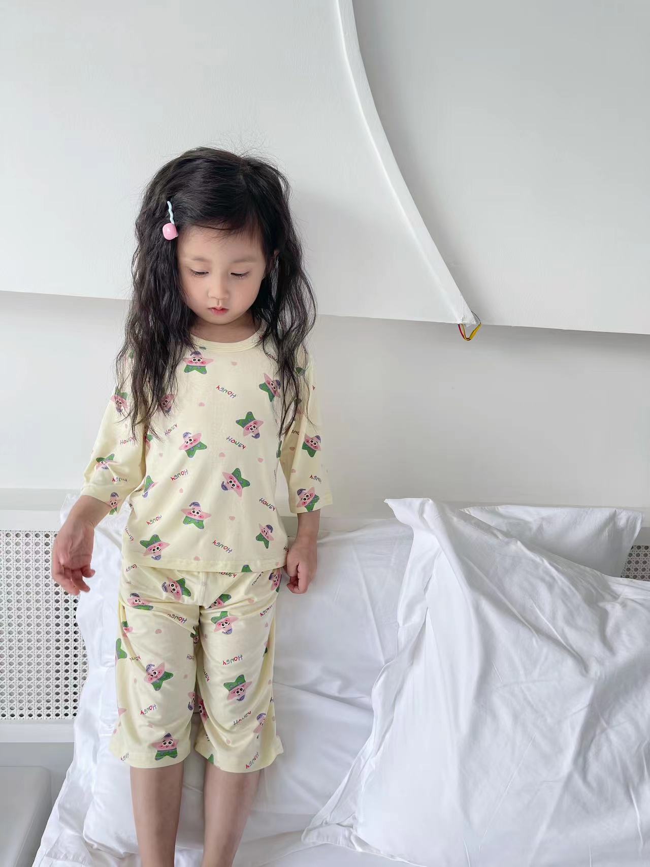 Hot sale good quality kids pijamas big girls sleepwear pajamas kids summer pajamas