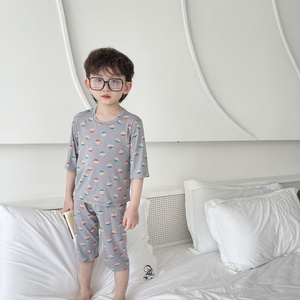 New children's underwear set cotton pajamas for boys and girls two-piece