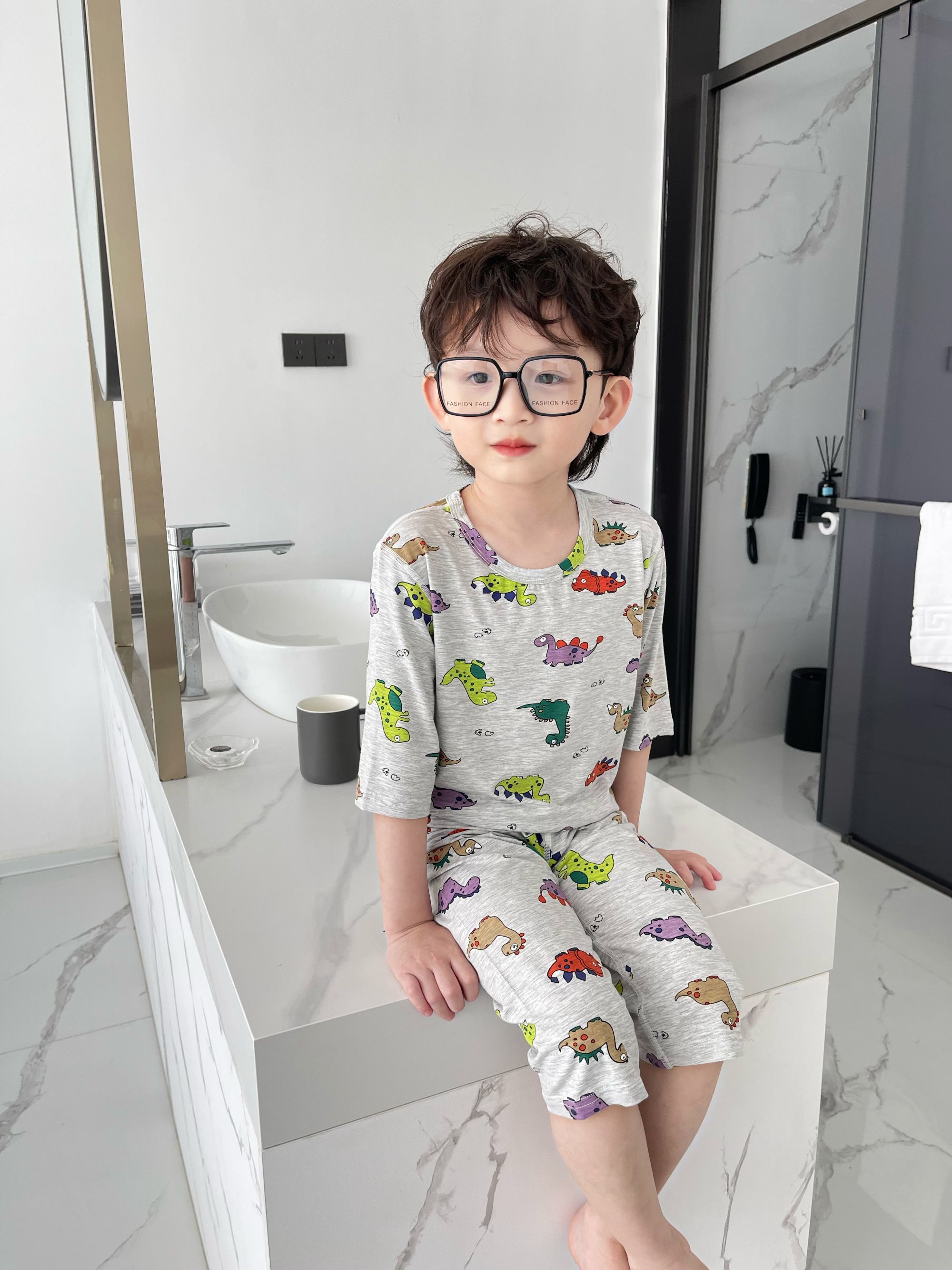 Summer Cartoon Cotton Kids Pajamas Set Baby Girls' Boys' Sleepwear For Kids Pjs Pyjamas