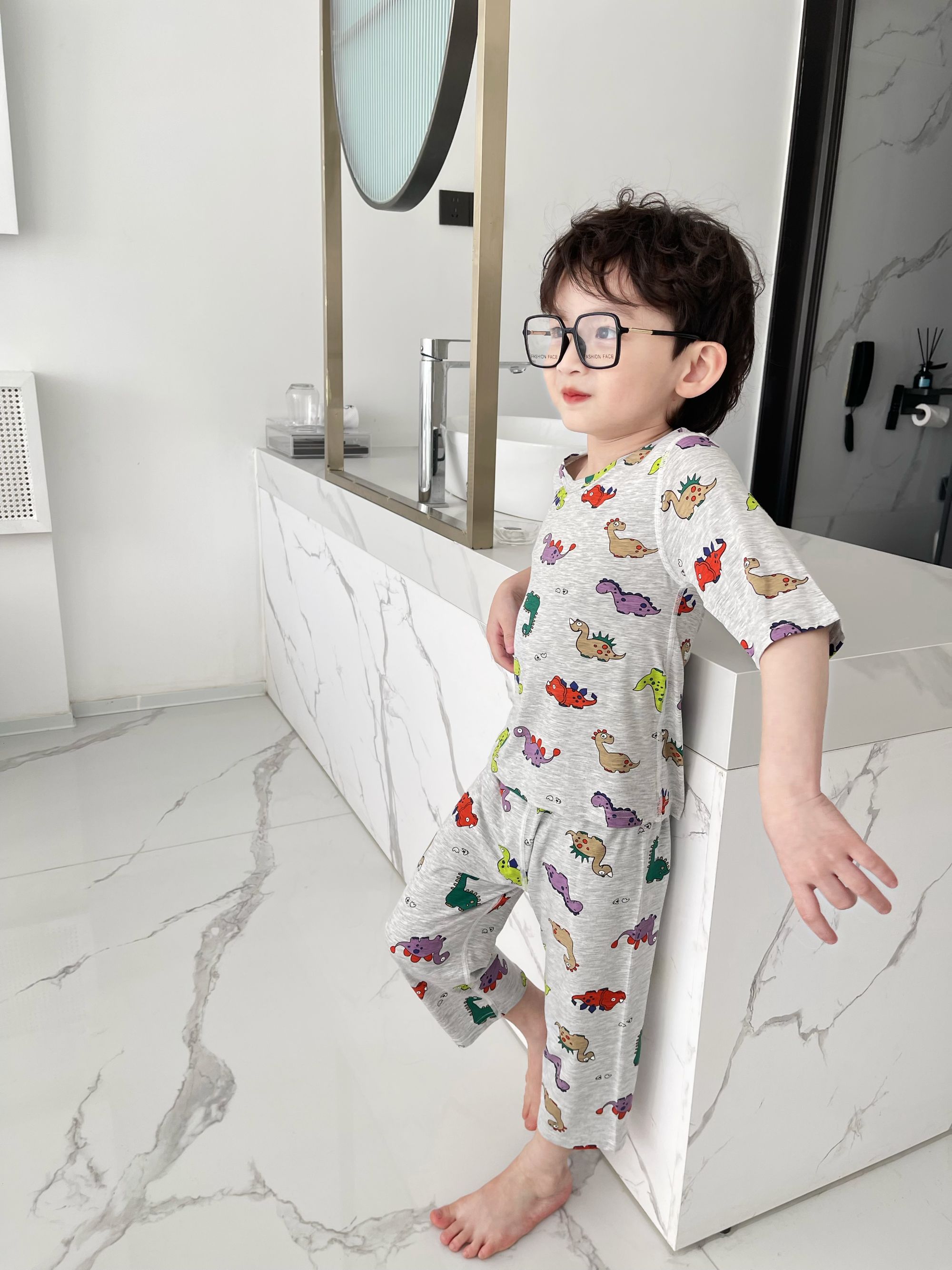 Summer Cartoon Cotton Kids Pajamas Set Baby Girls' Boys' Sleepwear For Kids Pjs Pyjamas