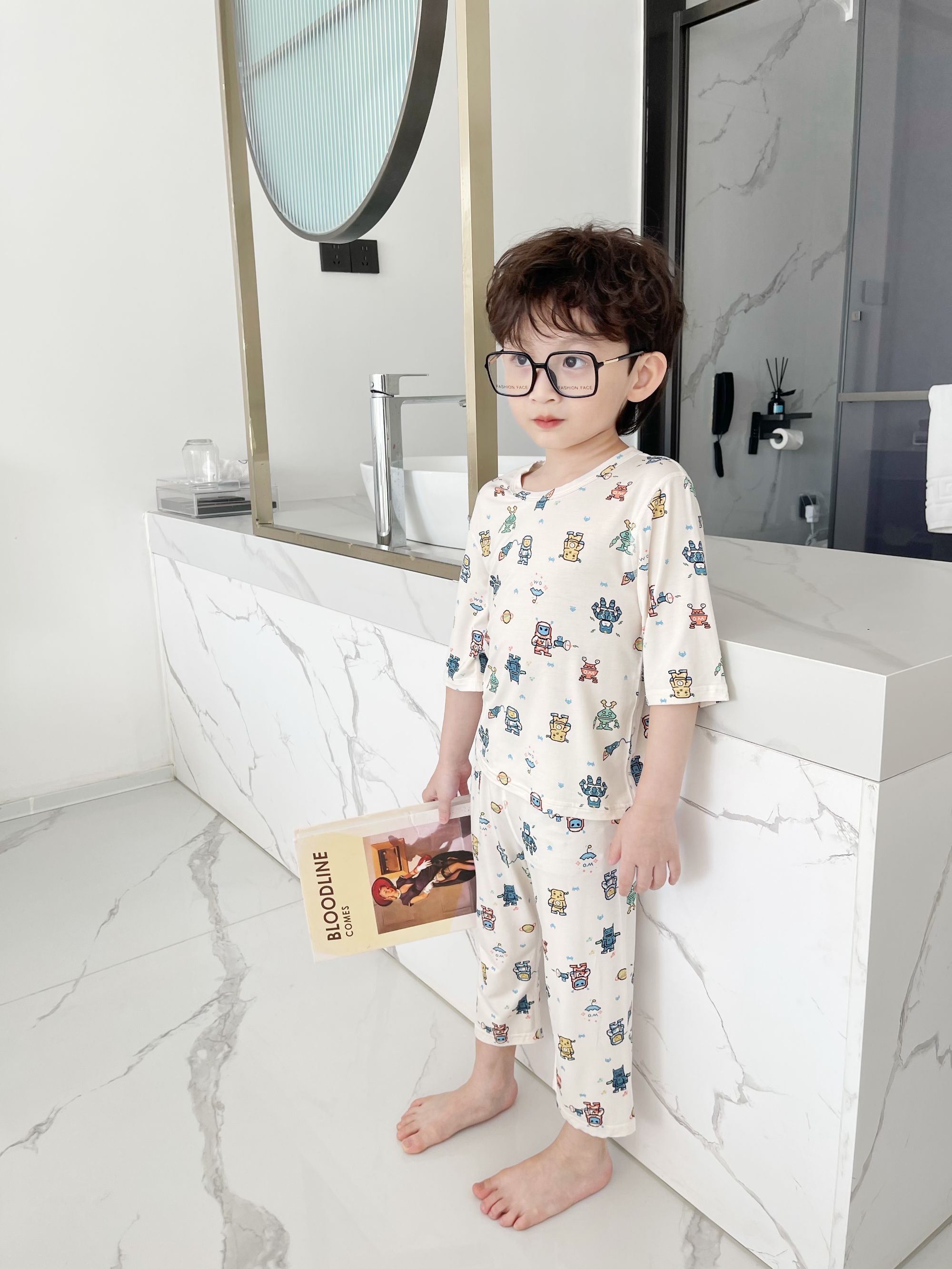 Summer Cartoon Cotton Kids Pajamas Set Baby Girls' Boys' Sleepwear For Kids Pjs Pyjamas