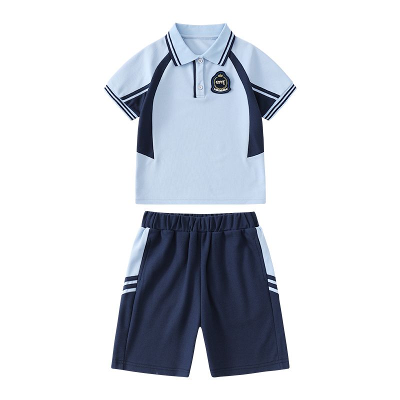 Leisure activity tracked set of complete zipper sports jogging uniforms sports 2 primary school students second grade