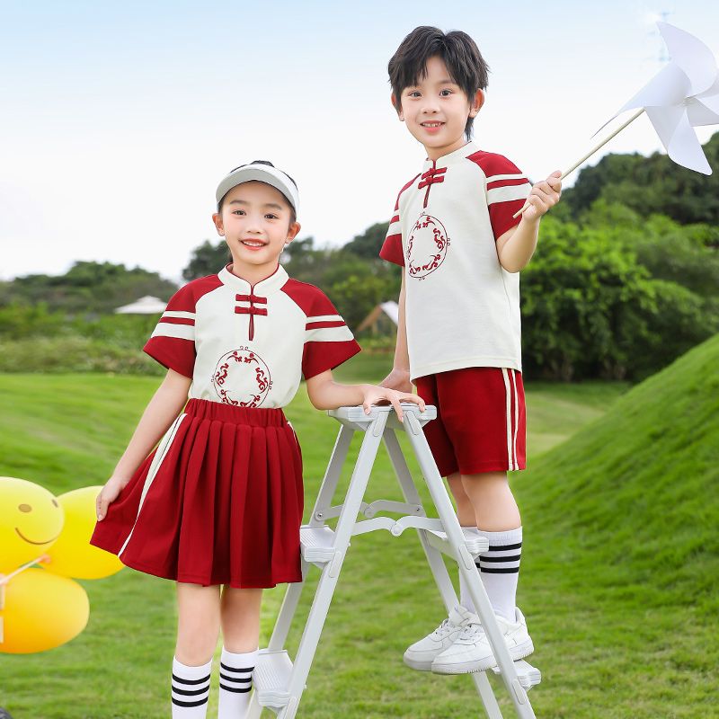 Leisure activity track set The complete zipper sports jogging uniform set sports 2 primary school students 4 grades