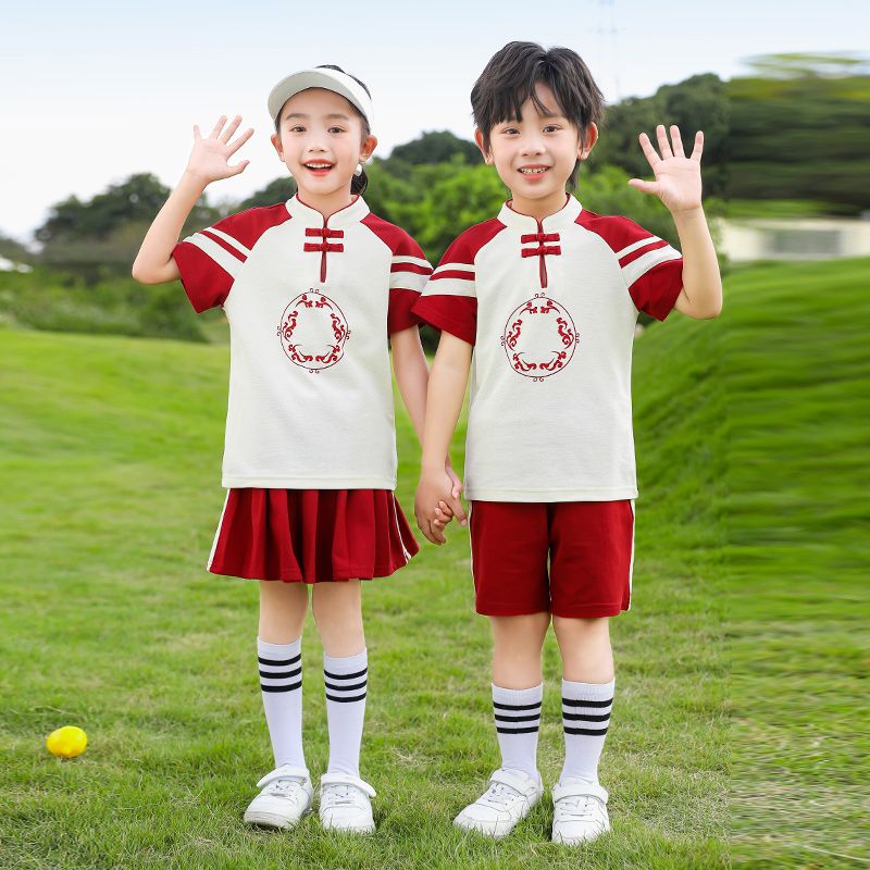 Leisure activity track set The complete zipper sports jogging uniform set sports 2 primary school students 4 grades