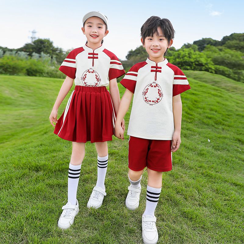 Leisure activity track set The complete zipper sports jogging uniform set sports 2 primary school students 4 grades