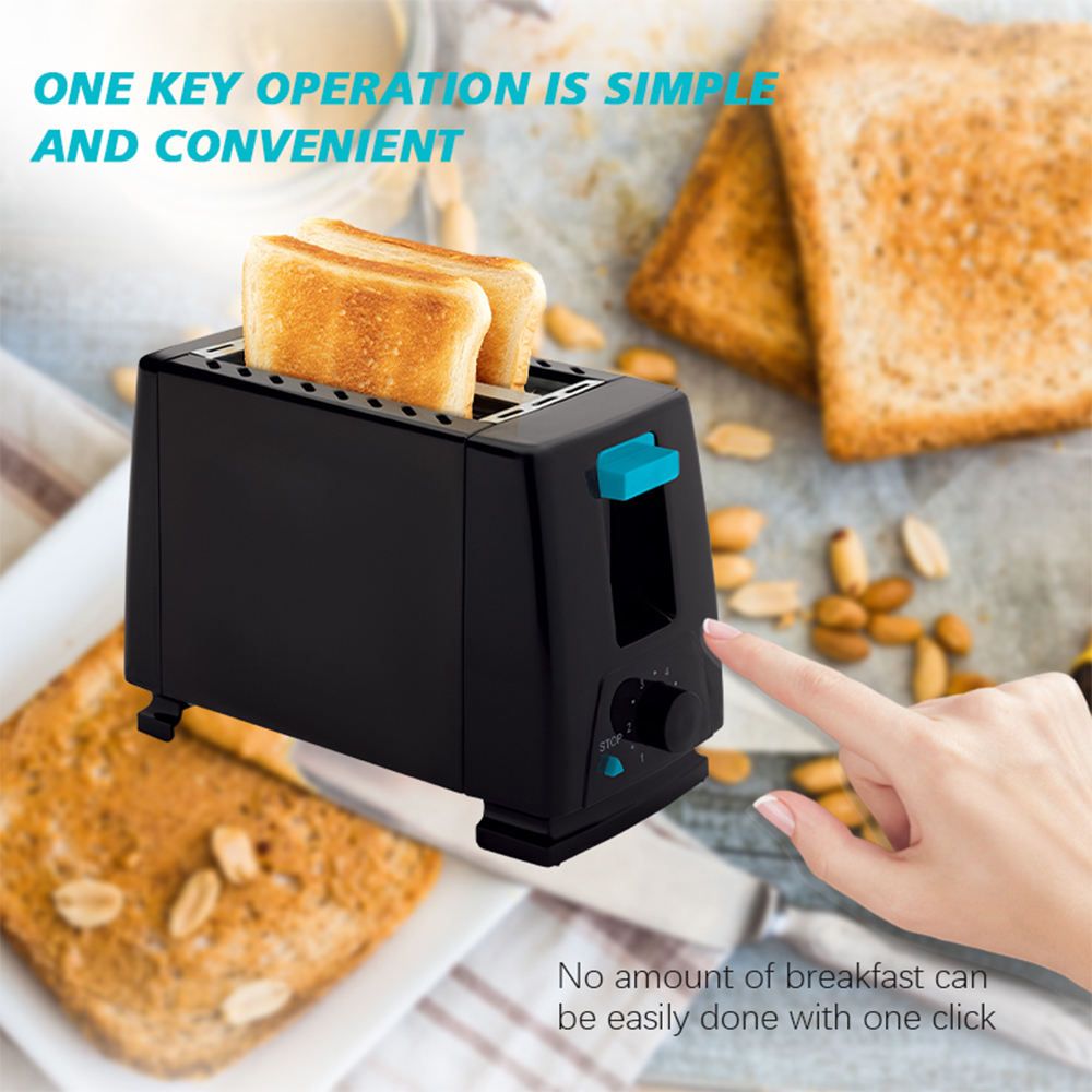 QLT-298A 2 Slice Toaster Metal Body Auto Pop Up and Stop Button