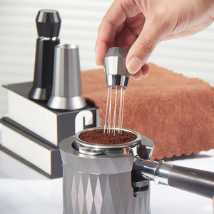 Aluminum Alloy Coffee Powder Disperser Non Slip Needle Type Cloth Device for Powder Distribution Tea Tools